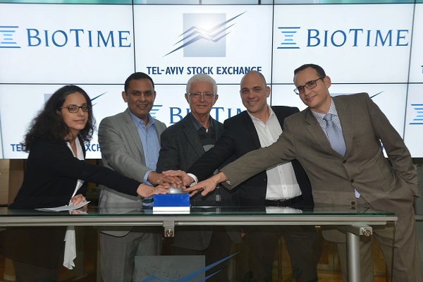 הנהלת חברת BioTime פותחת את המסחר בבורסה